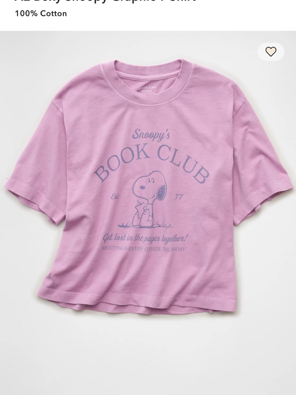 American Eagle Boxy Snoopy Graphic T-Shirt